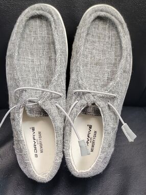 DayFive Gray Knit Slip-On Memory Foam Moccasins